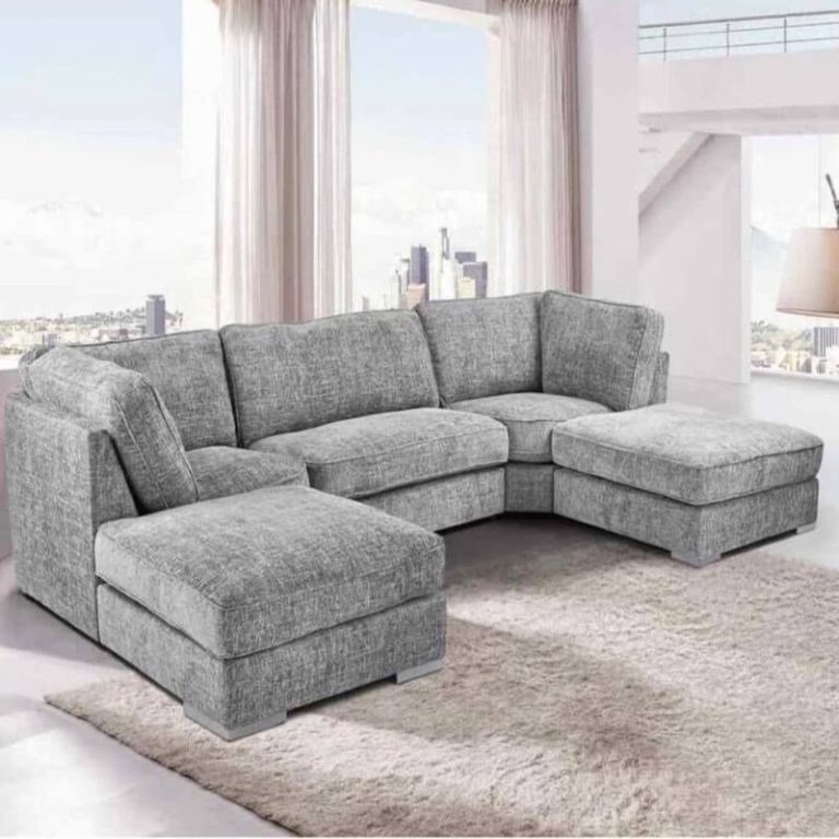 Bishop Fullback U Shape Sofa Truffle Fabric In UK |@DSLFurniture